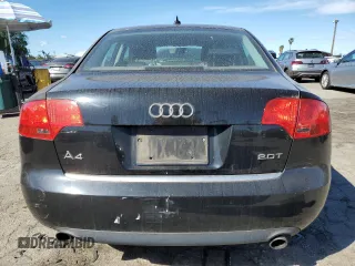 2007 Audi A4 2.0T with VIN WAUAF78E37A039291, listed as a Copart auction lot 47048265 with 120,531 mi miles and Salvage Title. Bid and sale history available at carsss.com. Image 6.