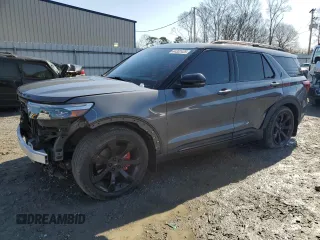 2021 Ford Explorer ST with VIN 1FM5K8GC5MGC23318, listed as a Copart auction lot 44332435 with 18,141 mi miles and Salvage Title. Bid and sale history available at carsss.com. Image 1.