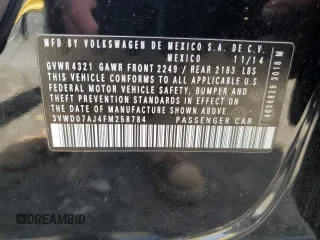 2015 Volkswagen Jetta SE z VIN 3VWD07AJ4FM258784, wystawiony jako Copart lot #51869545 z przebiegiem 125 791 mil mil oraz Szkoda całkowita • Salvage title. Historia ofert i sprzedaży dostępna na DreamBid. Obrazek 15.