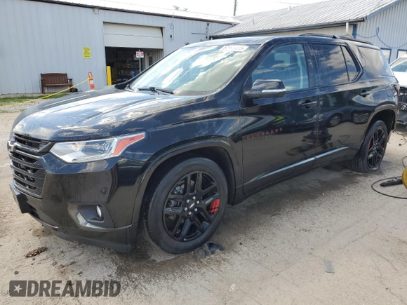 2021 Chevrolet Traverse Premier with VIN 1GNERKKW6MJ238743, listed as a Copart auction lot 57995125 with 61,096 mi miles and Salvage title. Bid and sale history available at DreamBid. Image 1.