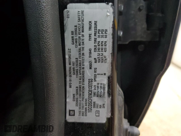2012 Chevrolet Colorado LT w/1LT with VIN 1GCDSCFE9C8133703, listed as a Copart auction lot 71928484 with 0 mi miles and Salvage Title. Bid and sale history available at carsss.com. Image 14.