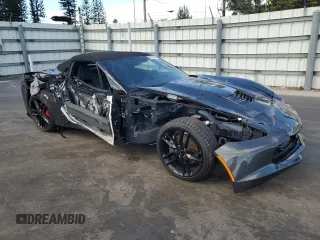 2017 Chevrolet Corvette Z51 2LT with VIN 1G1YK3D78H5111117, listed as a Copart auction lot 83783744 with 0 mi miles and Salvage Title. Bid and sale history available at carsss.com. Image 4.