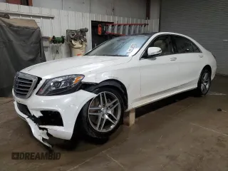2015 Mercedes-Benz S 550 with VIN WDDUG8FB0FA077724, listed as a Copart auction lot 83636774 with 55,436 mi miles and Salvage Title. Bid and sale history available at carsss.com. Image 1.