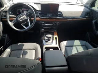 2023 Audi Q5 Premium Plus with VIN WA1BBAFY1P2004265, listed as a Copart auction lot 56479045 with 25,386 mi miles and Salvage title. Bid and sale history available at DreamBid. Image 8.