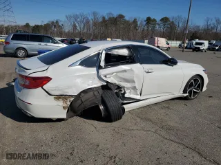 2022 Honda Accord Sedan Sport SE with VIN 1HGCV1F45NA027065, listed as a Copart auction lot 46158655 with 62,980 mi miles and Salvage Title. Bid and sale history available at carsss.com. Image 3.