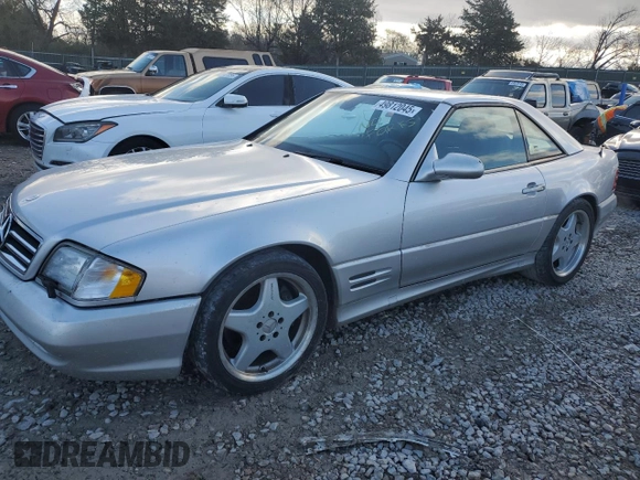 2001 Mercedes-Benz SL 500 with VIN WDBFA68F31F195902, listed as a Copart auction lot 49812045 with 154,923 mi miles and Clean title. Bid and sale history available at DreamBid. Image 1.
