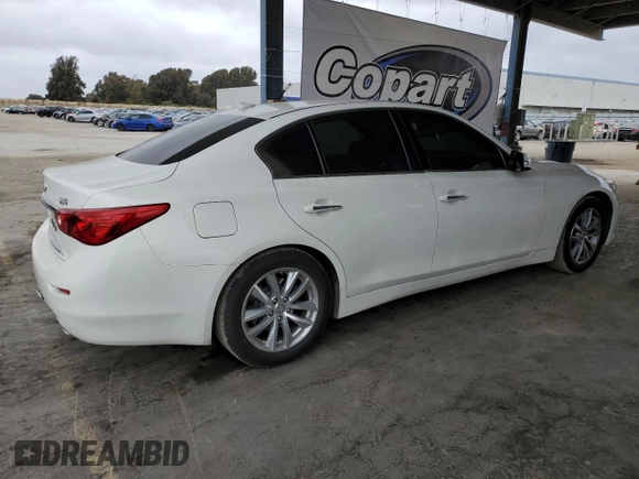 2015 Infiniti Q50 Sport with VIN JN1BV7AP3FM353836, listed as a Copart auction lot 54265965 with 101,602 mi miles and Salvage title. Bid and sale history available at DreamBid. Image 3.