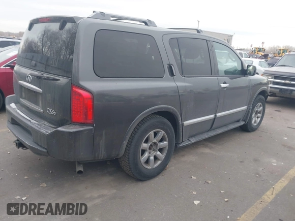 2006 Infiniti QX56 with VIN 5N3AA08C96N813500, listed as a IAAI auction lot 41377849 with 205,729 mi miles and . Bid and sale history available at DreamBid. Image 4.