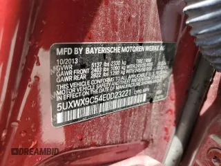 2014 BMW X3 xDrive28i with VIN 5UXWX9C54E0D23221, listed as a Copart auction lot 55412975 with 139,813 mi miles and Salvage Title. Bid and sale history available at DreamBid. Image 13.
