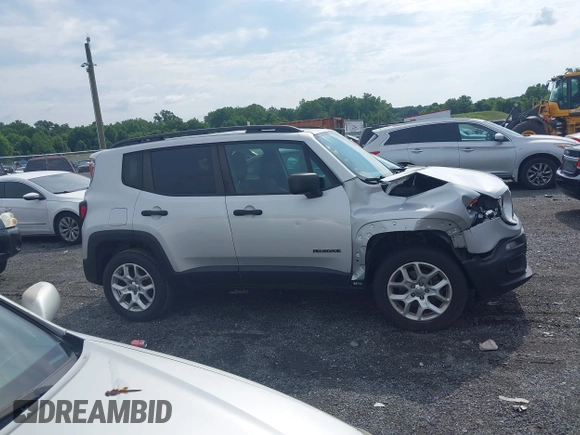 2018 Jeep Renegade Sport with VIN ZACCJBAB3JPJ41711, listed as a IAAI auction lot 42742310 with 76,773 mi miles and . Bid and sale history available at DreamBid. Image 13.