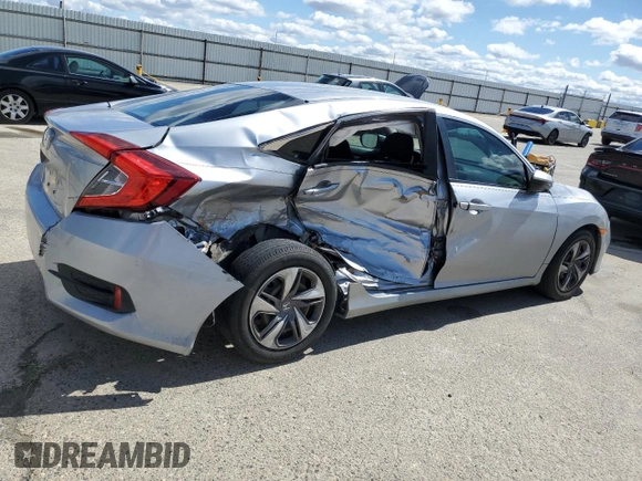 2019 Honda Civic Sedan LX with VIN 19XFC2F65KE047480, listed as a Copart auction lot 49339245 with 98,549 mi miles and Salvage Title. Bid and sale history available at carsss.com. Image 3.