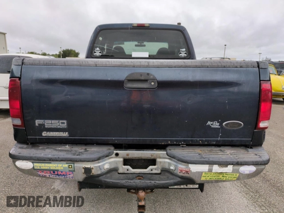 2000 Ford F-250 XL with VIN 1FTNW21FXYEC96890, listed as a Copart auction lot 74687394 with Not Provided miles and Salvage Title. Bid and sale history available at DreamBid. Image 6.