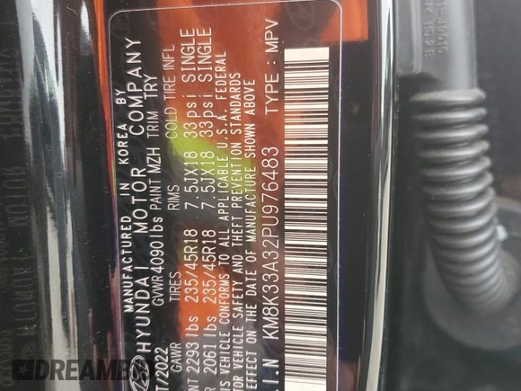 2023 Hyundai Kona N Line with VIN KM8K33A32PU976483, listed as a Copart auction lot 84479774 with 25,351 mi miles and Salvage Title. Bid and sale history available at carsss.com. Image 13.