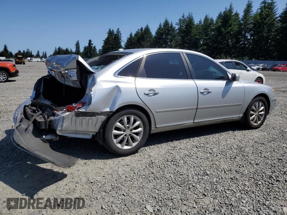 2007 Hyundai Azera SE with VIN KMHFC46F77A241607, listed as a Copart auction lot 59318345 with 198,664 mi miles and Salvage title. Bid and sale history available at DreamBid. Image 3.