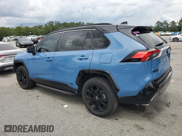 2023 Toyota RAV4 Hybrid XSE with VIN 2T3E6RFV6PW039337, listed as a Copart auction lot 58767635 with 19,126 mi miles and Salvage title. Bid and sale history available at DreamBid. Image 2.