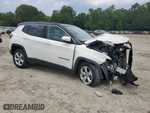 2020 Jeep Compass Latitude with VIN 3C4NJDBB1LT112466, listed as a Copart auction lot 57363495 with 40,155 mi miles and Salvage title. Bid and sale history available at DreamBid. Image 4.