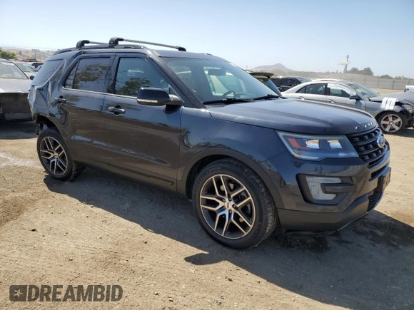 2017 Ford Explorer Sport with VIN 1FM5K8GT0HGD04698, listed as a Copart auction lot 61005485 with 156,651 mi miles and Salvage title. Bid and sale history available at DreamBid. Image 4.