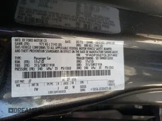 2016 Ford Focus Titanium with VIN 1FADP3N27GL201482, listed as a Copart auction lot 51768335 with 54,463 mi miles and Salvage title. Bid and sale history available at DreamBid. Image 12.