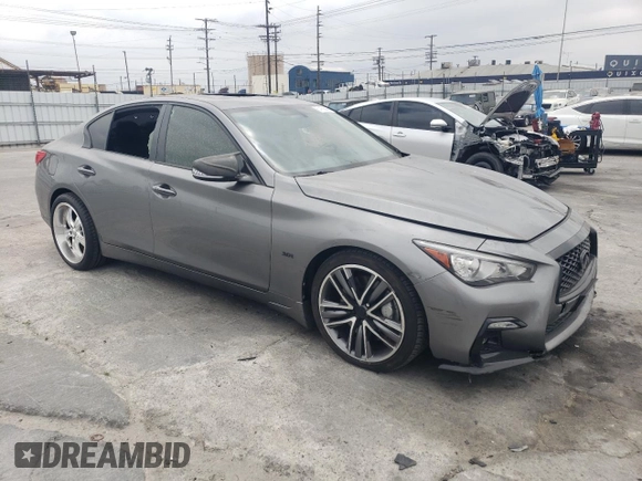 2016 Infiniti Q50 Premium with VIN JN1EV7APXGM305863, listed as a Copart auction lot 54168845 with 104,543 mi miles and Salvage Title. Bid and sale history available at carsss.com. Image 4.
