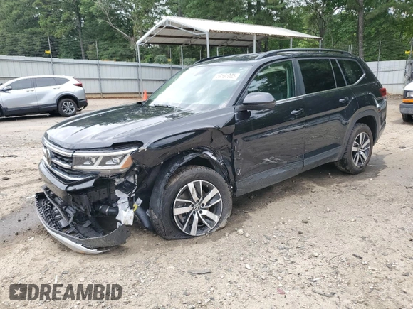 2022 Volkswagen Atlas SE with VIN 1V2DP2CA4NC534992, listed as a Copart auction lot 59531005 with 41,927 mi miles and Salvage title. Bid and sale history available at DreamBid. Image 1.