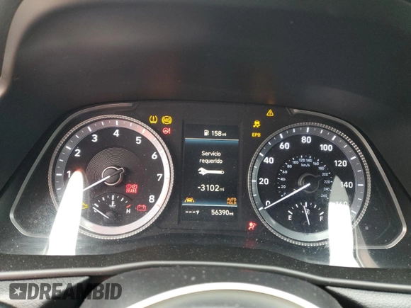 2023 Hyundai Sonata SEL with VIN KMHL64JA1PA279873, listed as a Copart auction lot 46593295 with 56,390 mi miles and Non Repairable. Bid and sale history available at DreamBid. Image 9.