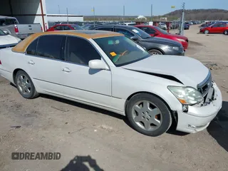 2004 Lexus LS 430 with VIN JTHBN36F540147734, listed as a IAAI auction lot 41612214 with 165,264 mi miles. Bid and sale history available at carsss.com. Image 1.