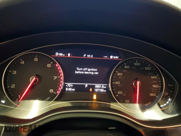 2013 Audi A6 with VIN WAUGFBFCXDN093447, listed as a Copart auction lot 70707524 with 187,159 mi miles and Salvage title. Bid and sale history available at DreamBid. Image 9.