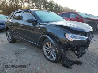 2024 Audi Q3 S line Premium Plus z VIN WA1EECF30R1112003, wystawiony jako Copart lot #46342255 z przebiegiem 5444 mil mil oraz Szkody całkowita. Historia ofert i sprzedaży dostępna na DreamBid. Obrazek 4.