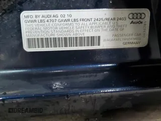 2010 Audi A4 2.0T Premium with VIN WAUAFAFL7AN049403, listed as a Copart auction lot 44896155 with 105,010 mi miles and Salvage Title. Bid and sale history available at carsss.com. Image 13.