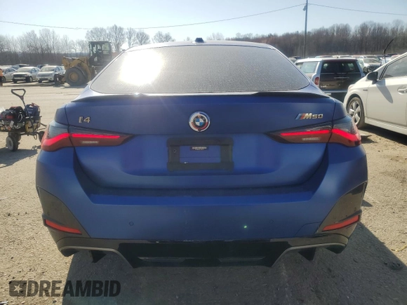 2023 BMW i4 M50 z VIN WBY33AW09PFN63345, wystawiony jako Copart lot #47594275 z przebiegiem 190 mil mil oraz Szkody całkowita. Historia ofert i sprzedaży dostępna na DreamBid. Obrazek 6.