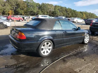 2001 BMW 3 Series 325Ci with VIN WBABS33421JY53592, listed as a Copart auction lot 80011414 with 0 mi miles and Salvage Title. Bid and sale history available at carsss.com. Image 3.