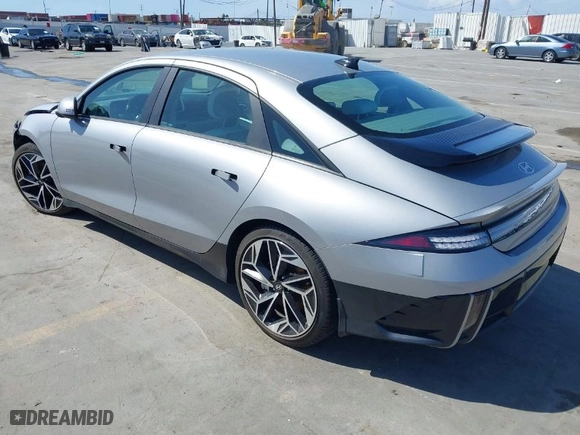 2023 Hyundai IONIQ 6 SEL with VIN KMHM34AC6PA028880, listed as a IAAI auction lot 41933779 with 8,348 mi miles. Bid and sale history available at carsss.com. Image 3.