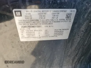 2017 GMC Terrain SLE with VIN 2GKFLTE37H6110881, listed as a Copart auction lot 48664525 with 62,345 mi miles and Salvage Title. Bid and sale history available at carsss.com. Image 15.