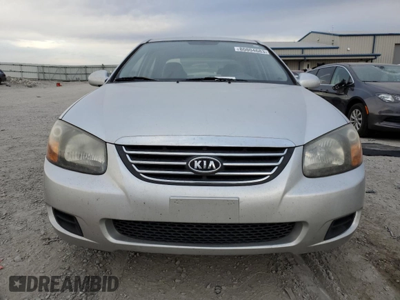 2009 Kia Spectra EX with VIN KNAFE221195626490, listed as a Copart auction lot 80804683 with 81,126 mi miles and Clean Title. Bid and sale history available at carsss.com. Image 5.