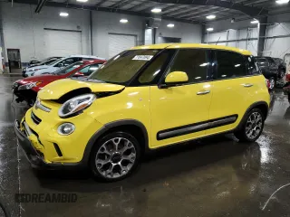 2014 FIAT 500L Trekking with VIN ZFBCFADH9EZ028757, listed as a Copart auction lot 77697094 with 0 mi miles and Salvage Title. Bid and sale history available at carsss.com. Image 1.