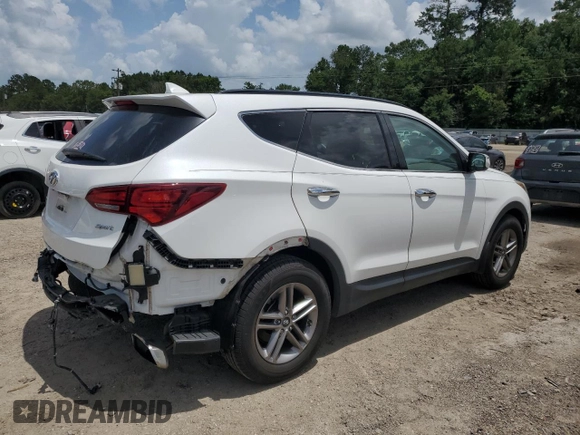 2017 Hyundai Santa Fe 2.4L with VIN 5XYZU3LB3HG456574, listed as a Copart auction lot 61658595 with 55,997 mi miles and Salvage title. Bid and sale history available at DreamBid. Image 3.