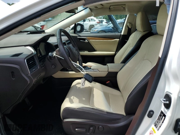 2019 Lexus RX 350 with VIN JTJBZMCA1K2041526, listed as a Copart auction lot 60991095 with 42,644 mi miles and Salvage title. Bid and sale history available at DreamBid. Image 7.