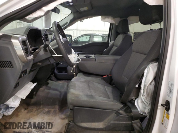 2021 Ford F-150 XL with VIN 1FTFW1E8XMKE65151, listed as a Copart auction lot 52579095 with 77,927 mi miles and Salvage Title. Bid and sale history available at carsss.com. Image 7.