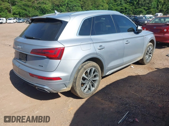 2022 Audi Q5 S line Premium Plus with VIN WA1EAAFY8N2075153, listed as a IAAI auction lot 42317317 with 67,230 mi miles and . Bid and sale history available at DreamBid. Image 4.