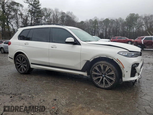 2020 BMW X7 M50i z VIN 5UXCX6C06L9C37391, wystawiony jako Copart lot #43506485 z przebiegiem 79 815 mil mil oraz Szkoda całkowita • Salvage title. Historia ofert i sprzedaży dostępna na DreamBid. Obrazek 4.