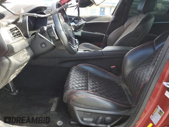 2020 Genesis G70 2.0T with VIN KMTG44LA8LU045233, listed as a Copart auction lot 55247925 with 42,405 mi miles and Salvage title. Bid and sale history available at DreamBid. Image 7.