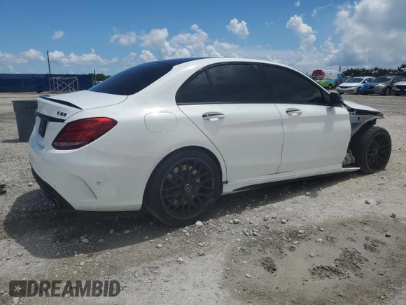 2018 Mercedes-Benz C 63 AMG with VIN 55SWF8GB3JU240014, listed as a Copart auction lot 62072875 with 15,538 mi miles and Salvage title. Bid and sale history available at DreamBid. Image 3.
