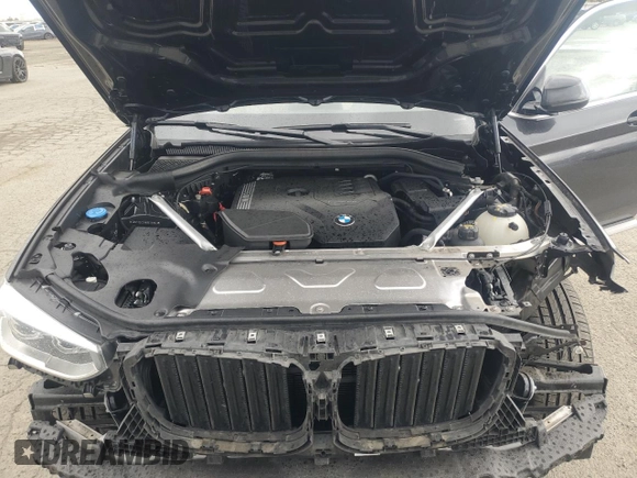 2021 BMW X3 xDrive30i with VIN 5UXTY5C09M9E29882, listed as a Copart auction lot 51461695 with 43,807 mi miles and Salvage Title. Bid and sale history available at DreamBid. Image 12.