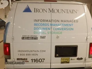 2014 Ford Econoline Cargo Commercial with VIN 1FTNE1EL0EDA88502, listed as a IAAI auction lot 42031805 with 230,800 mi miles. Bid and sale history available at carsss.com. Image 1.