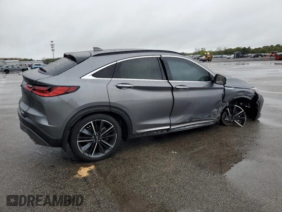 2023 Infiniti QX55 Luxe z VIN 3PCAJ5JR9PF124484, wystawiony jako Copart lot #56116735 z przebiegiem 14 781 mil mil oraz Szkoda całkowita • Salvage title. Historia ofert i sprzedaży dostępna na DreamBid. Obrazek 3.