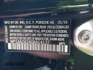 2016 Porsche Cayenne с VIN WP1AA2A24GKA14137, выставлен на аукционе IAAI как лот 42602325 с пробегом 61 865 миль миль и . История ставок и продаж доступна на DreamBid. Изображение 9.