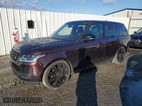 2018 Land Rover Range Rover HSE z VIN SALGS2SV2JA385353, wystawiony jako Copart lot #51915155 z przebiegiem 75 794 mil mil oraz Czysty tytuł • Clean title. Historia ofert i sprzedaży dostępna na DreamBid. Obrazek 1.