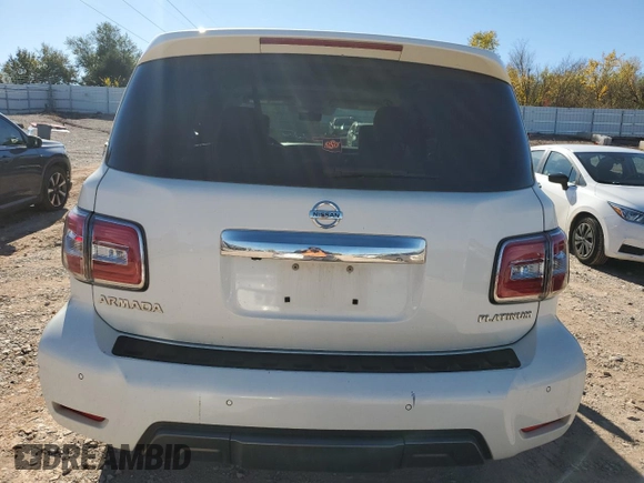 2020 Nissan Armada Platinum with VIN JN8AY2NF0L9360461, listed as a Copart auction lot 81579324 with 129,982 mi miles and Salvage Title. Bid and sale history available at carsss.com. Image 6.