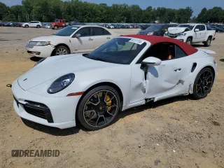 2021 Porsche 911 Turbo S with VIN WP0CD2A96MS263100, listed as a Copart auction lot 66157734 with 15,203 mi miles and Salvage Title. Bid and sale history available at carsss.com. Image 1.
