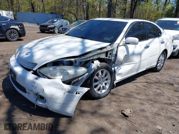 2004 Lexus ES 330 with VIN JTHBA30G145039952, listed as a IAAI auction lot 42114092 with 201,687 mi miles. Bid and sale history available at carsss.com. Image 6.